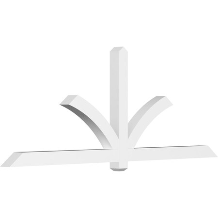 Ekena Millwork Redmond Architectural Grade PVC Gable Bracket, 96"W x 36"H x 4"D x 4"F, 9/12 Pitch GBP096X36X0404RED00